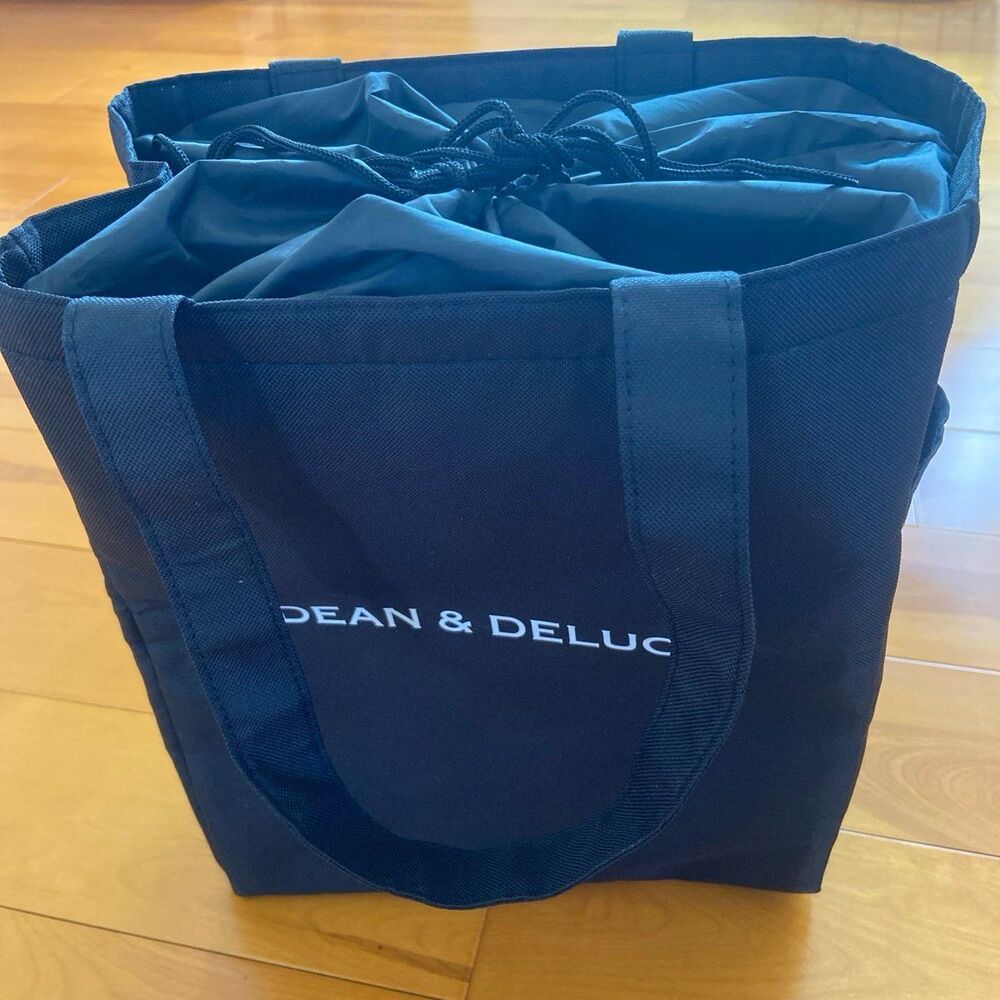 Dean & Deluca Black Insulated Cooler Bag / Tote - 14” x 11.5” x 5.25”